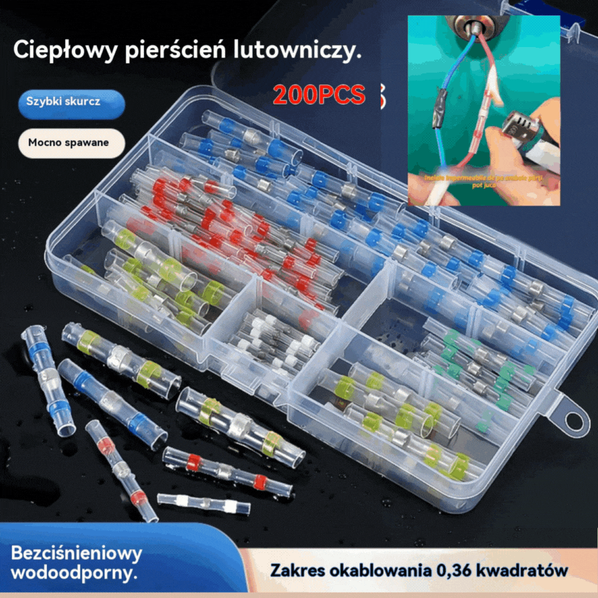 🔥🔥【100/200 sztuk】Wielofunkcyjna tuleja uszczelniająca do naprawy zerwanych przewodów, zestaw termokurczliwych złączy spawalniczych