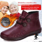 💥【Výprodejová akce: sleva 40%!】Dámské kožené boty s podšívkou, protiskluzové a teplé, nezbytné na podzim a zimu