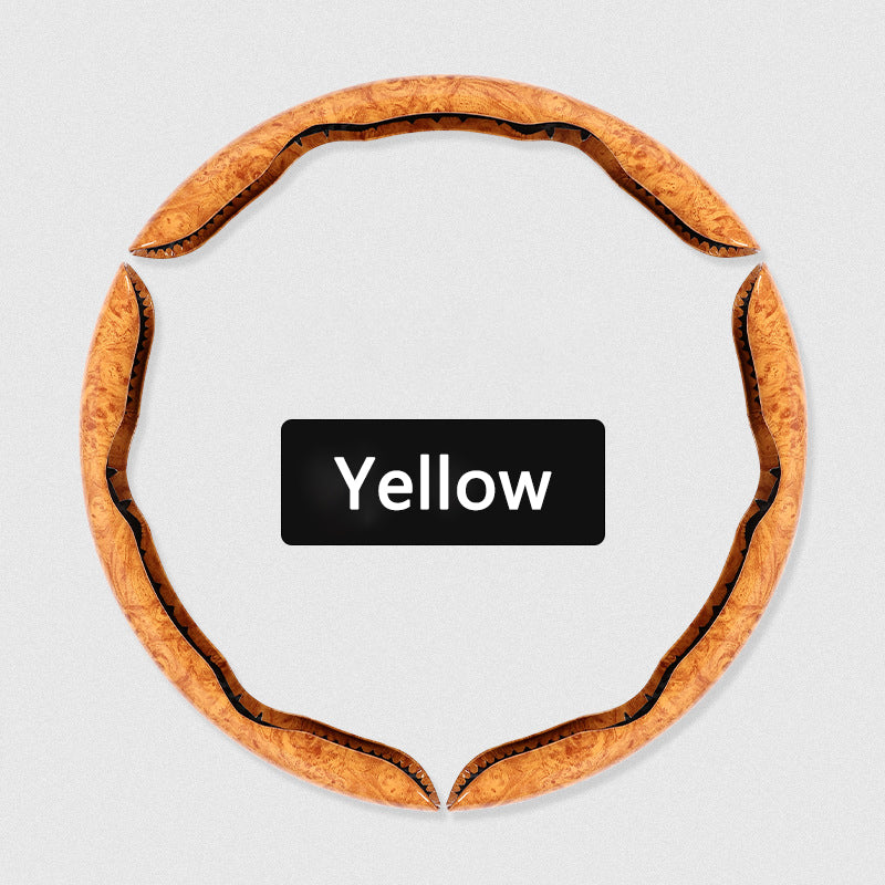 【3 τμχ】Αντιολισθητικό κάλυμμα τιμονιού αυτοκινήτου με κόκκους ξύλου