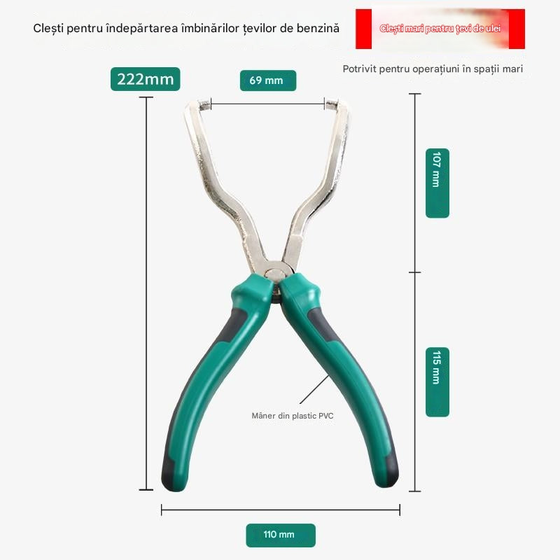 Speciális autóipari fogókészlet, Olajcsőfogó, Gépjármű-üzemanyagcső-eltávolító fogó, Olajcső-csatlakozó bilincsek, speciális benzinszűrő-eltávolító szerszámok