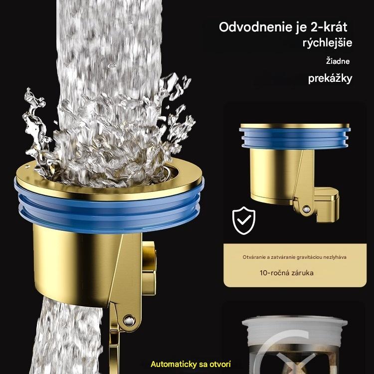 🔥🔥 Univerzálny mosadzný podlahový odtok s protizápachovým deodorizačným jadrom 🚿✨