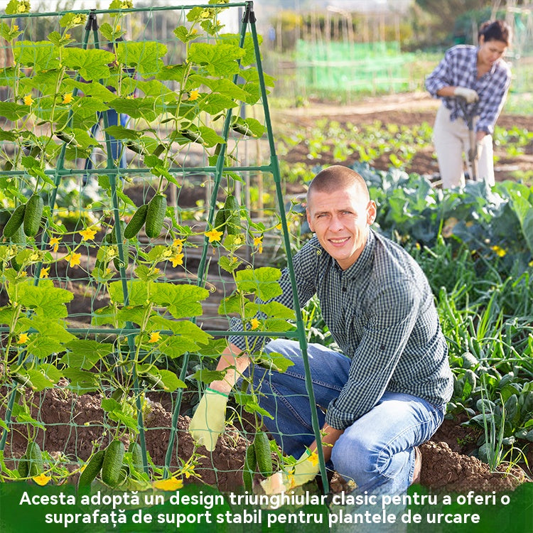 🌱🌱🌱 Σετ στήριξης φυτών από ατσάλι με επικάλυψη PVC: 10 σωλήνες + 5 συνδέσεις