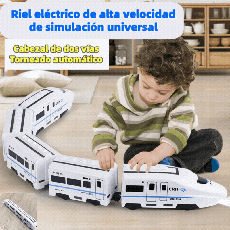 🚆【Vásárlás több személy által】Elektromos nagysebességű vasútmodell, Univerzális kisvonat, Nagysebességű vonat, Kisgyermekkori játék