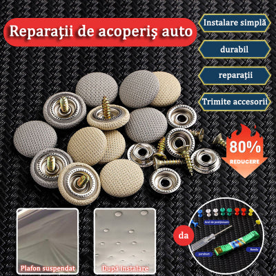 La lona del techo del coche se cae, repare la hebilla de fijación. Modificación y reacondicionamiento del interior del coche sin desmontar (kit de herramientas de instalación, destornillador y toalla incluidos).