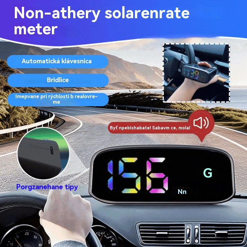 🚗🔥【Kúpte jeden a druhý dostanete zadarmo】 Rýchlomer do auta s displejom napájaným solárnou energiou