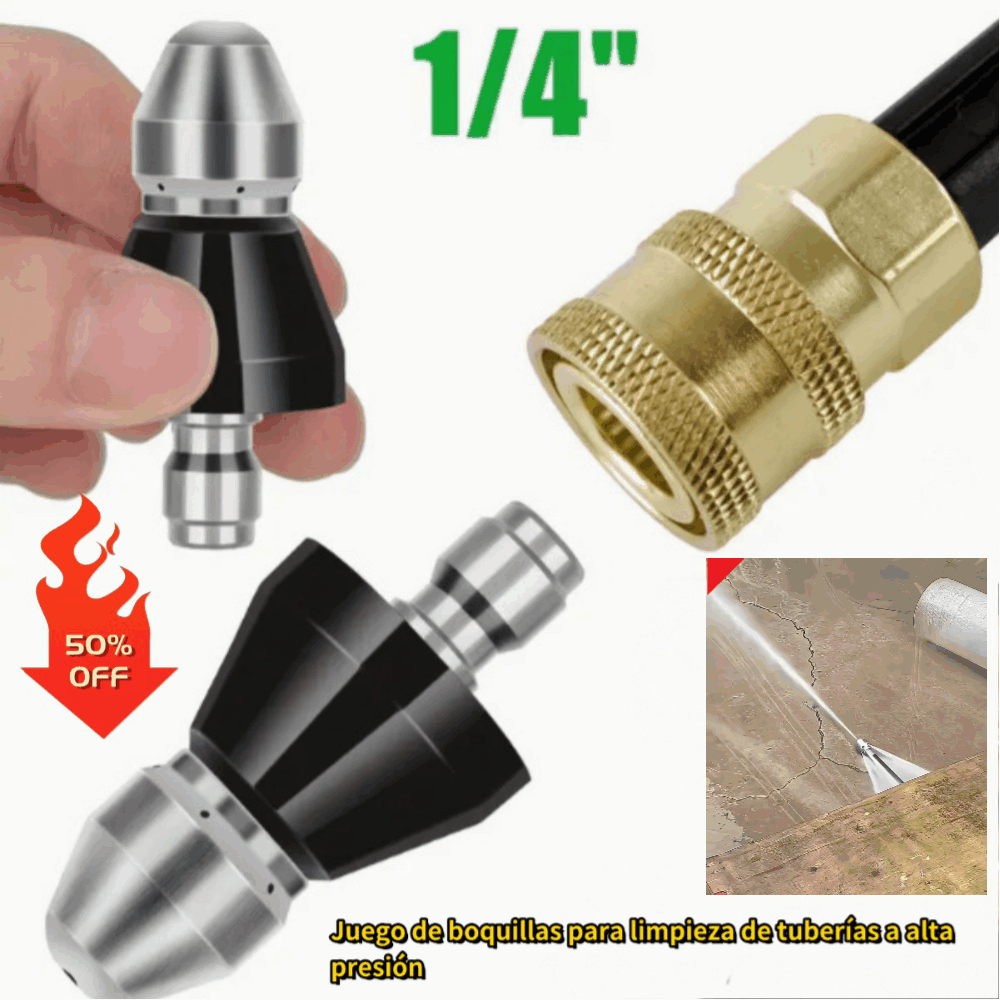 🧰Potente boquilla de alta presión, desatascador de tuberías