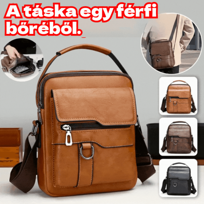 🔥【Akció – Akár 50% kedvezmény】👜 Divat, alkalmi marhabőr táska férfiaknak